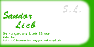 sandor lieb business card