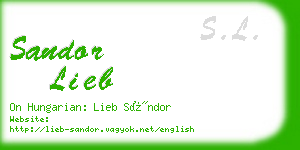 sandor lieb business card